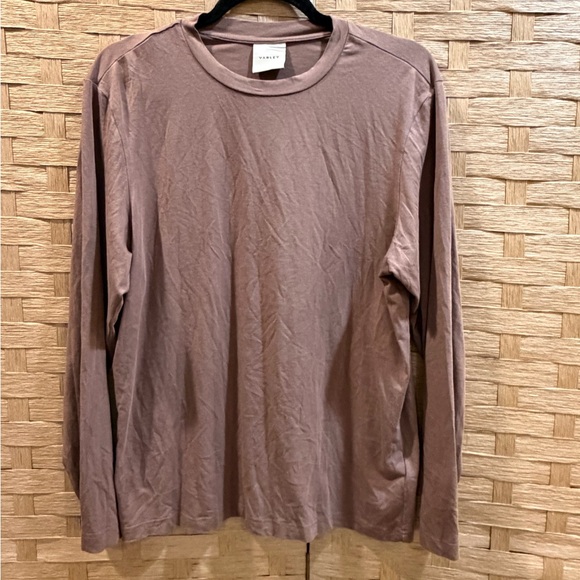 Varley Mauve Boyfriend Long Sleeve Shirt Top EUC Size Small - Picture 2 of 5